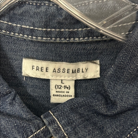 Navy Denim Long Sleeve Denim Dress - Picture 2 of 8